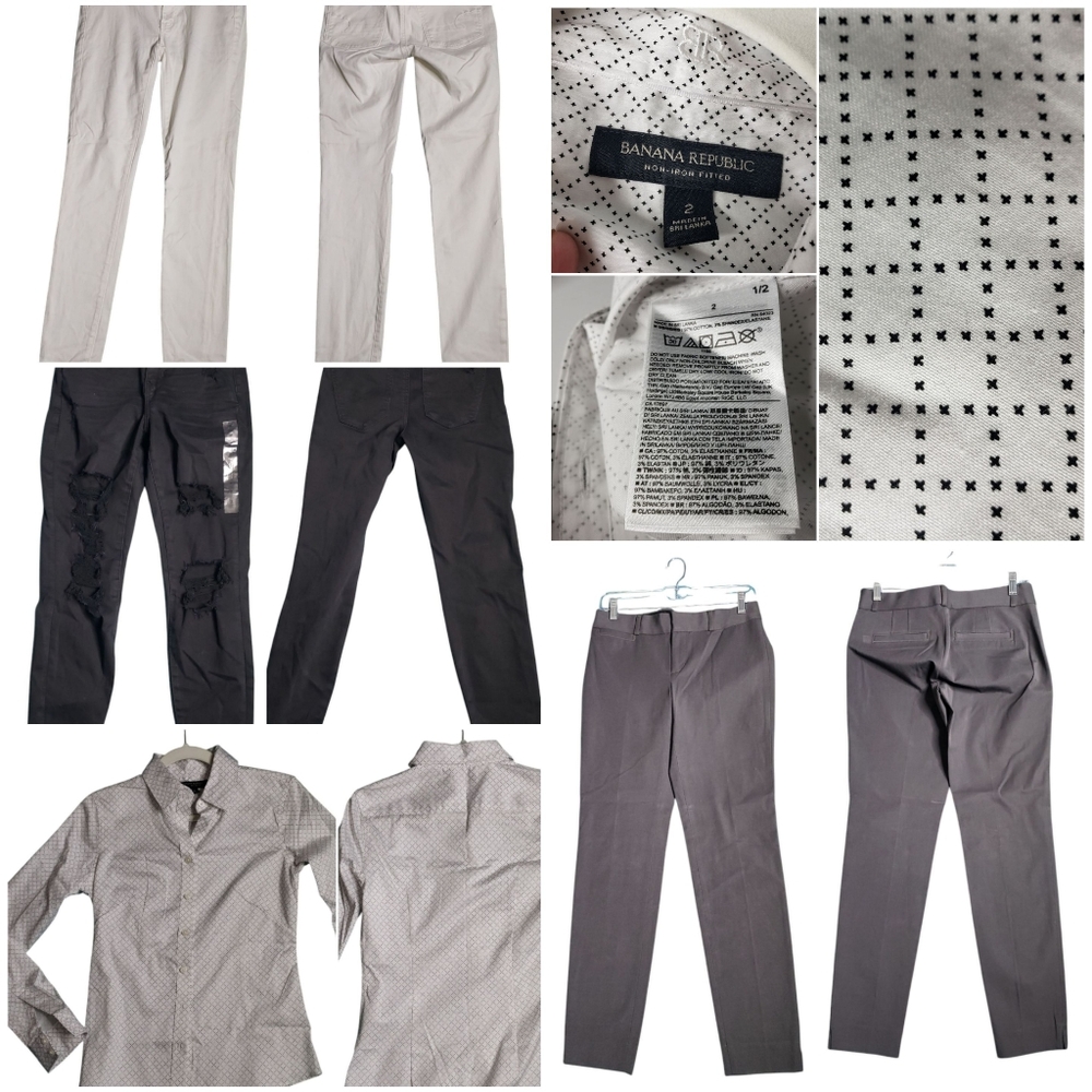 American Eagle Banana Rep Express Design Work Play Minimalist Wardrobe Bundle 2